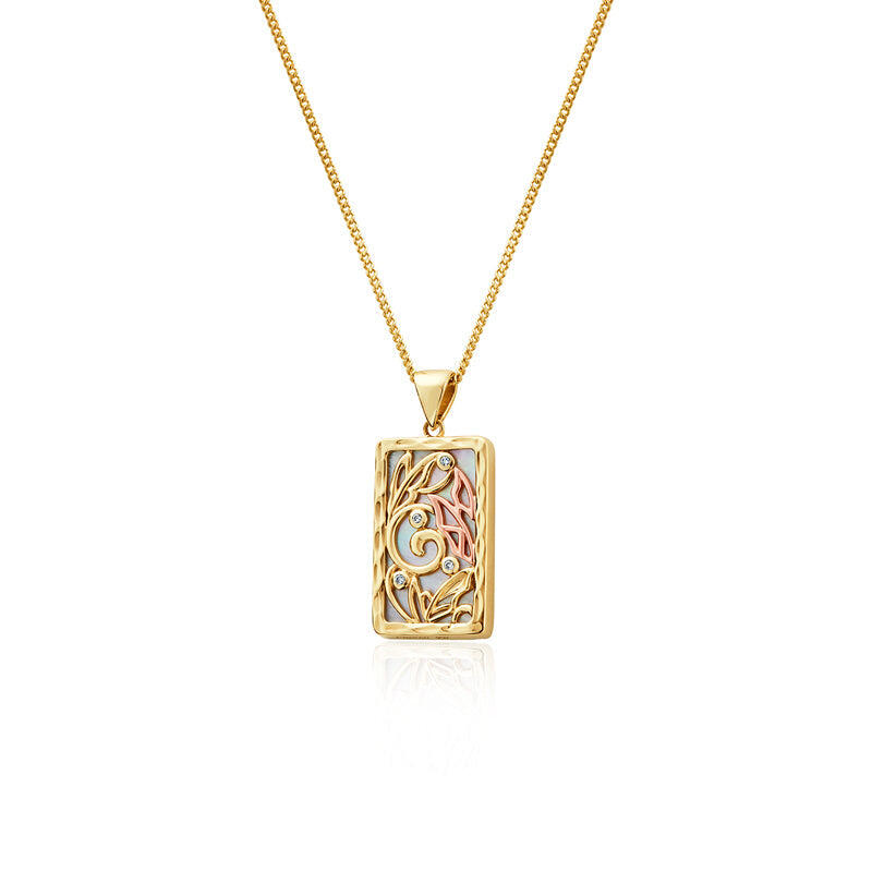 Clogau Tylwyth Teg 9ct Gold White Mother of Pearl Pendant - Default Title / Gold