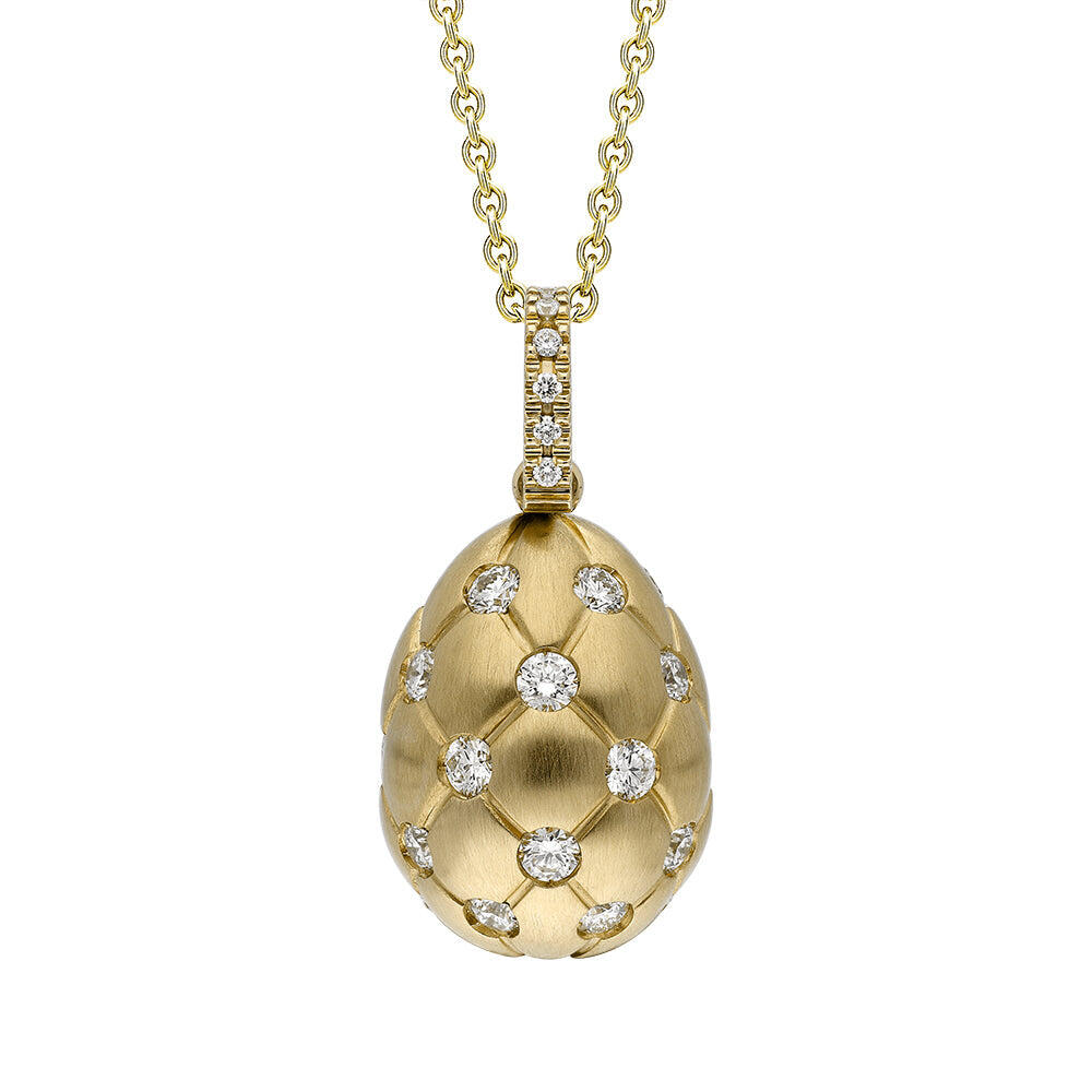 Faberge Treillage 18ct Yellow Gold 0.78ct Diamond Egg Pendant Exclusive Edition - Default / Yellow Gold