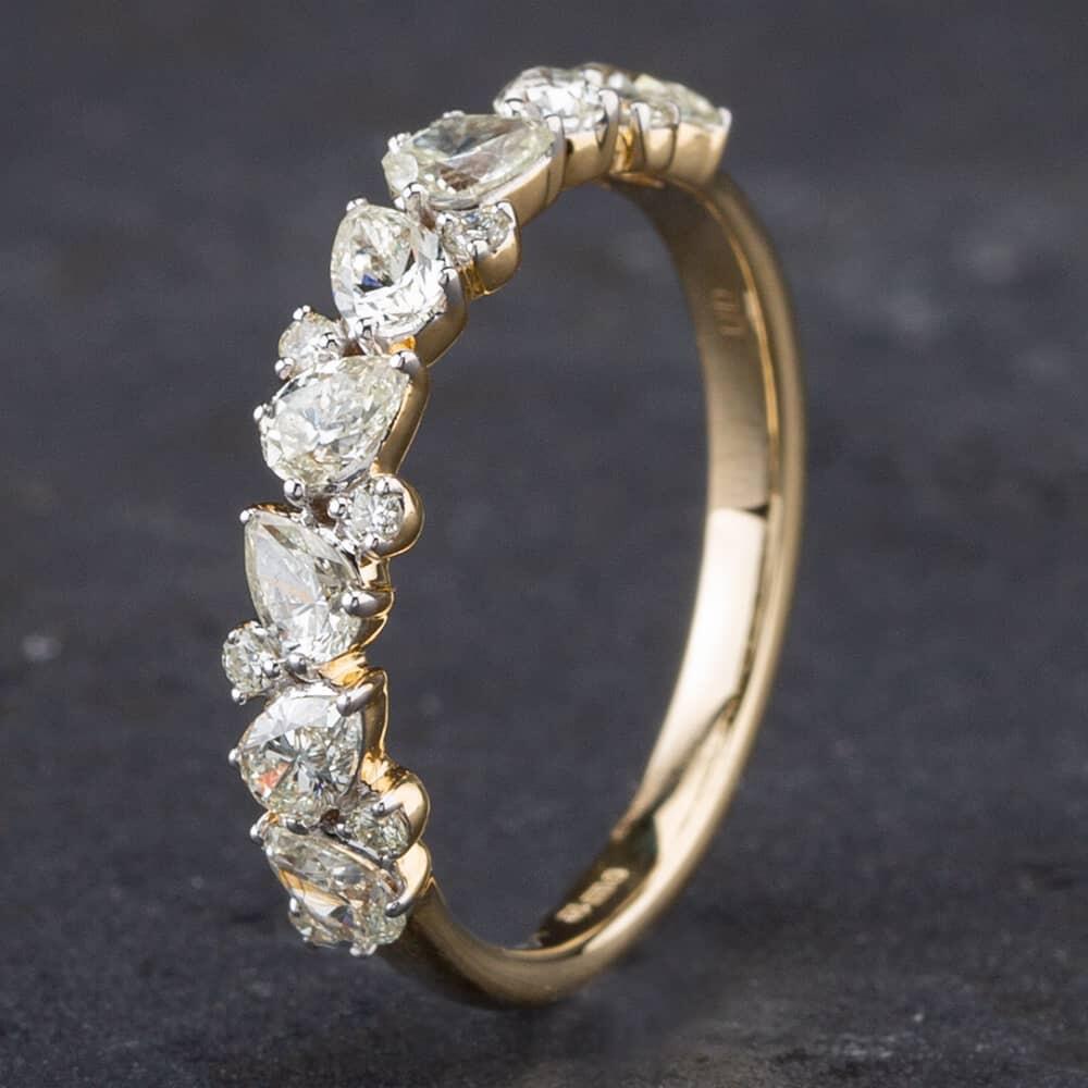 Pre-Owned 14ct Yellow Gold Pear Shaped Diamond Ring 4328009