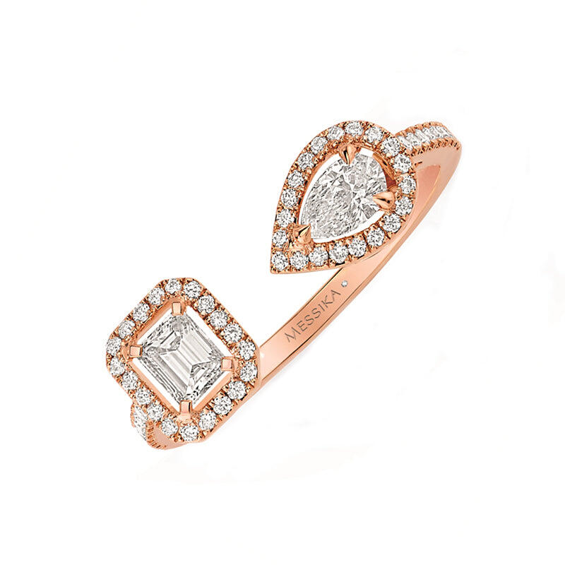 Messika My Twin Toi & Moi 18ct Rose Gold 0.45ct Diamond Ring - L