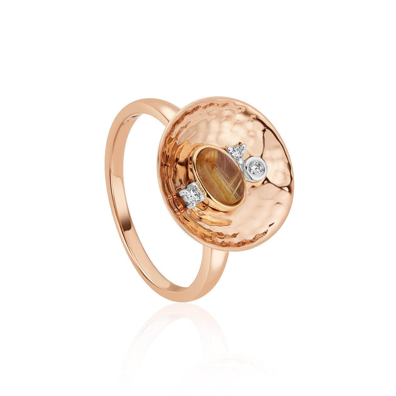 Clogau Panning For 18ct Gold Rutilated Quartz And Diamond Ring - Gold