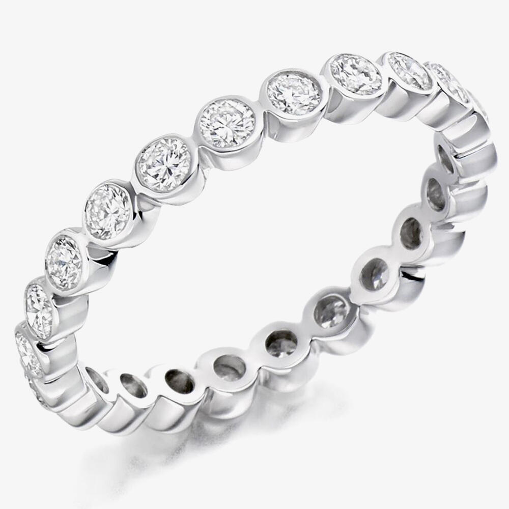 Platinum Round Brilliant Diamond Eternity Ring (N) FET1332