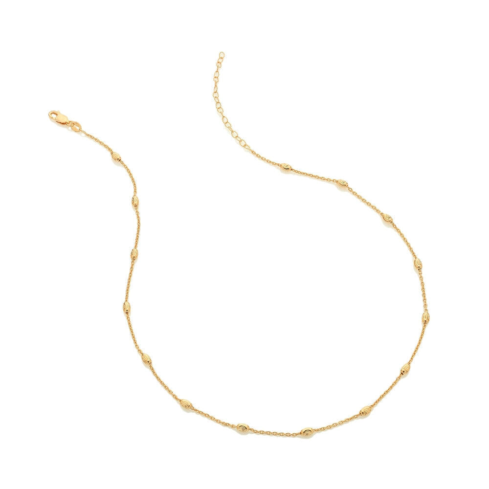 Hot Diamonds x Jac Jossa Embrace Gold Plated Sterling Silver Oval Cable Chain Necklace 45 - 50cm - Silver