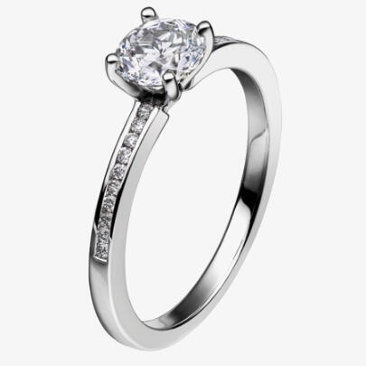Mastercut Simplicity Four Claw 18ct White Gold 0.40ct Diamond Solitaire Ring C5RG007 040W