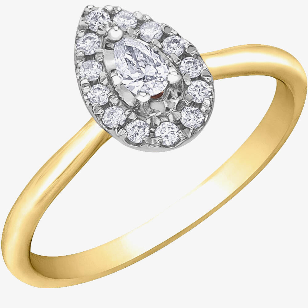 9ct Yellow Gold 0.20ct Diamond Ring 30617RW/20-10 M